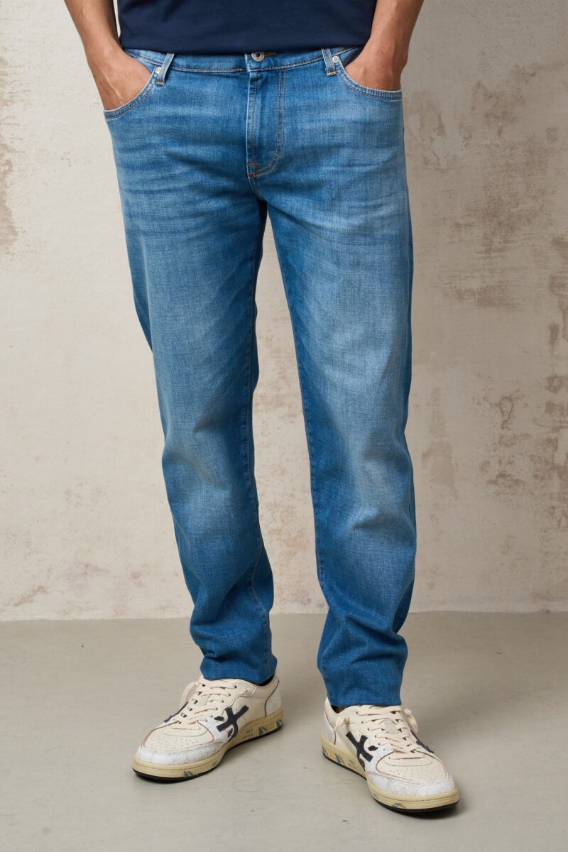 Parrion 1333 Men's Sporty Slim-Fit Jeans - Comfortable & Stylish Denim