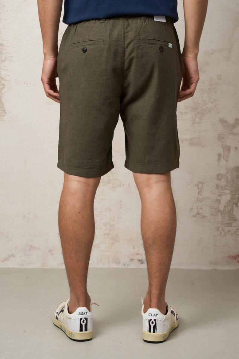Parrion 1044 Men's Green Linen Bermuda Shorts - Lightweight & Comfortable Casual Shorts - Image 5