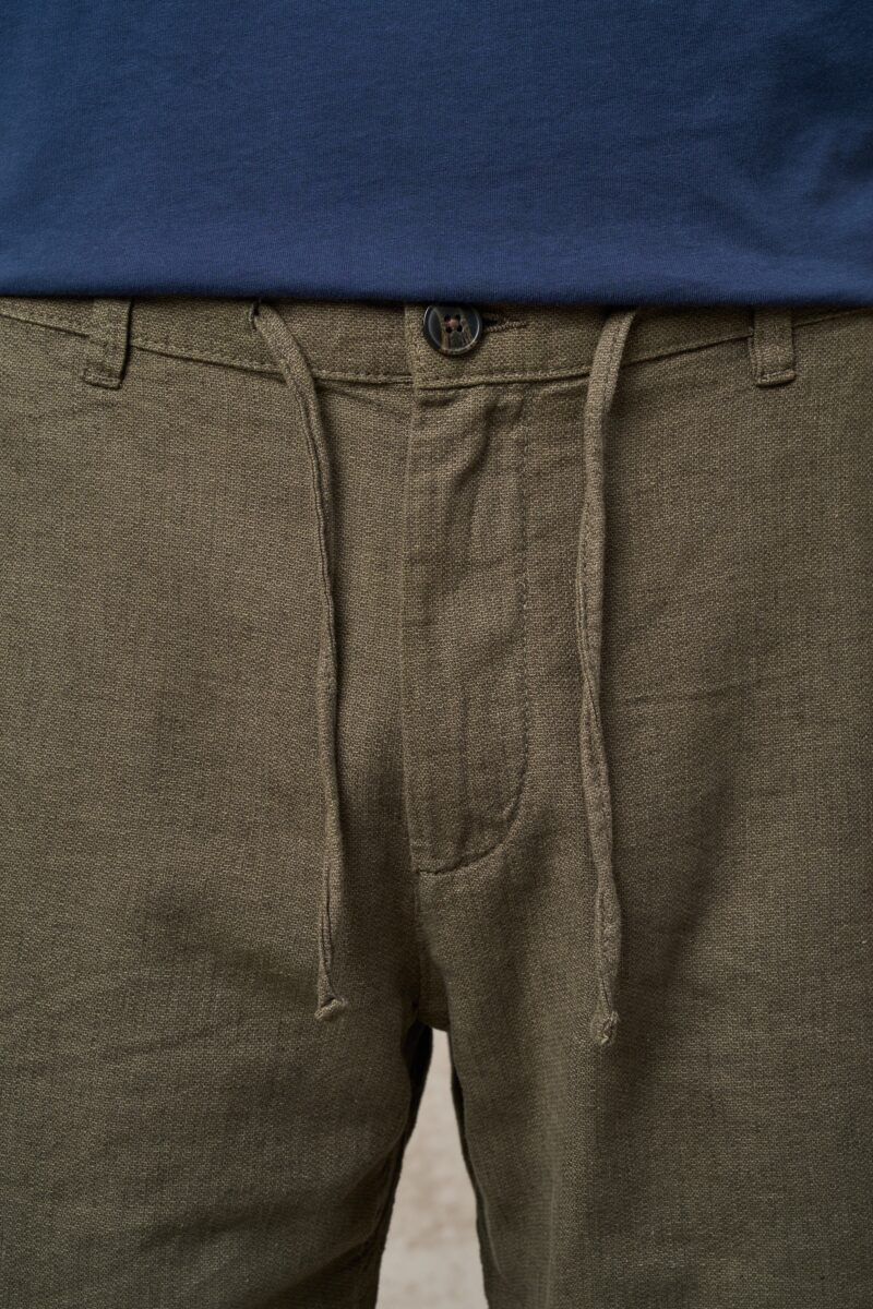 Parrion 1044 Men's Green Linen Bermuda Shorts - Lightweight & Comfortable Casual Shorts - Image 6