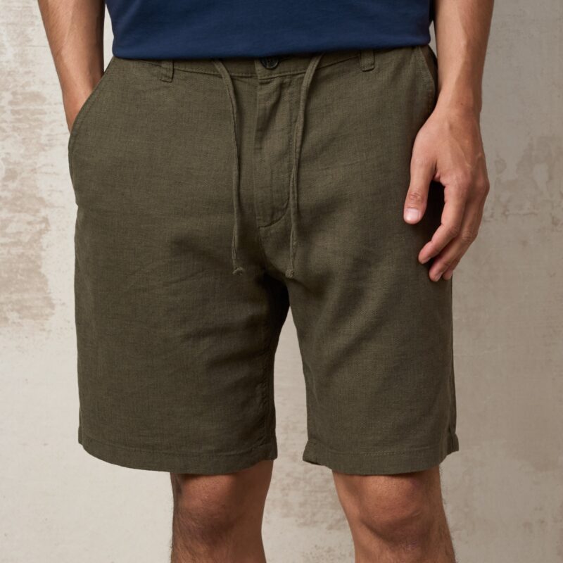 Parrion 1044 Men's Green Linen Bermuda Shorts - Lightweight & Comfortable Casual Shorts - Image 8