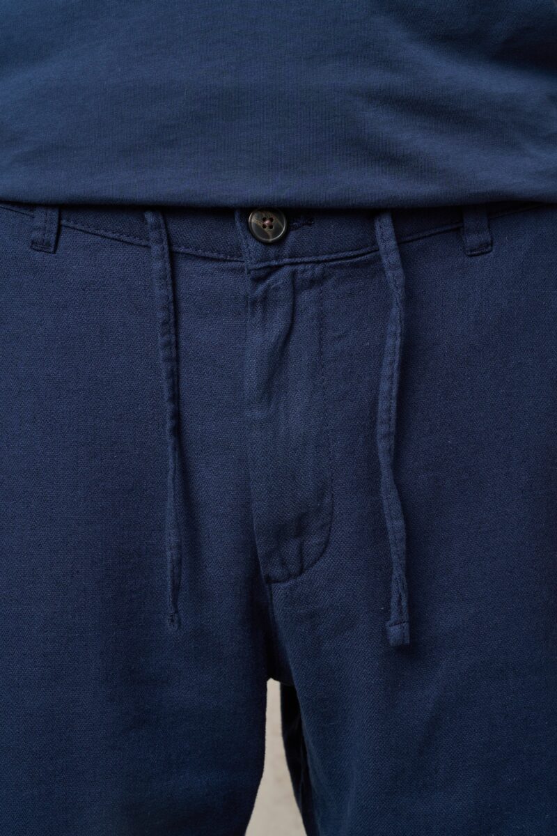Parrion 1043 Men's Blue Linen Bermuda Shorts - Lightweight & Comfortable Casual Shorts - Image 5