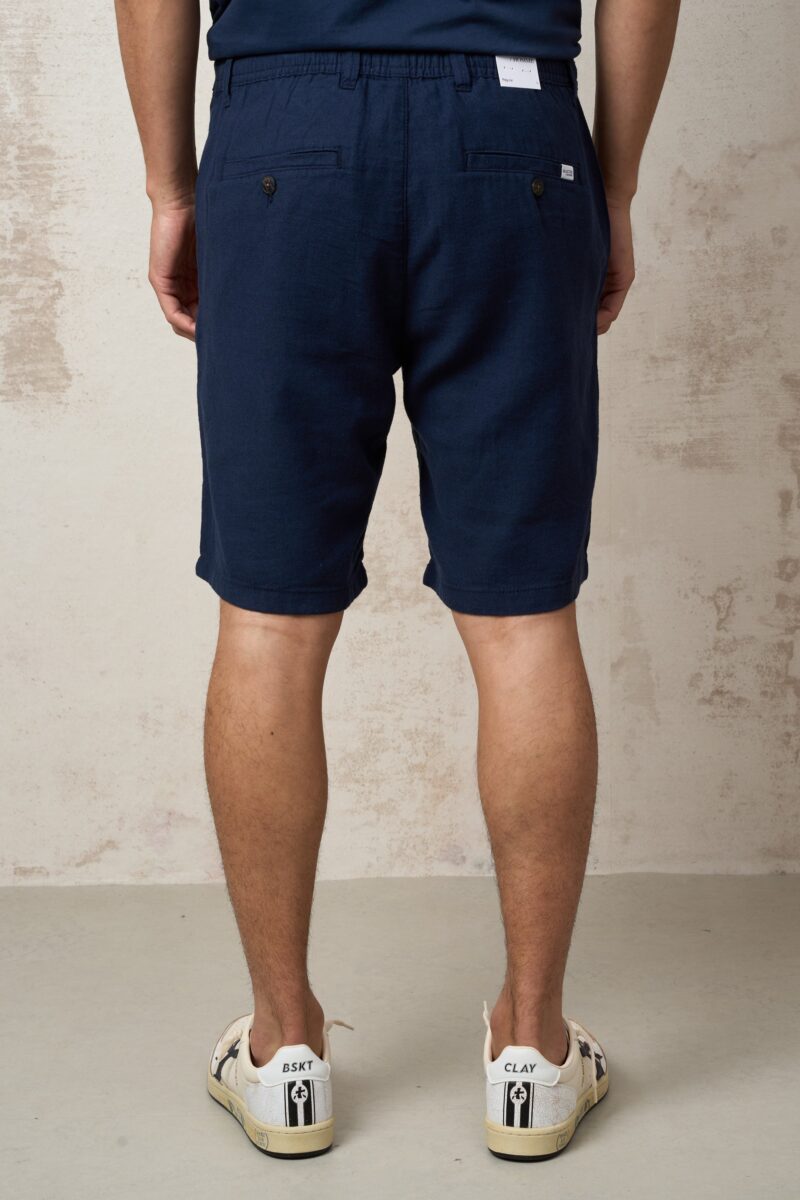 Parrion 1043 Men's Blue Linen Bermuda Shorts - Lightweight & Comfortable Casual Shorts - Image 7