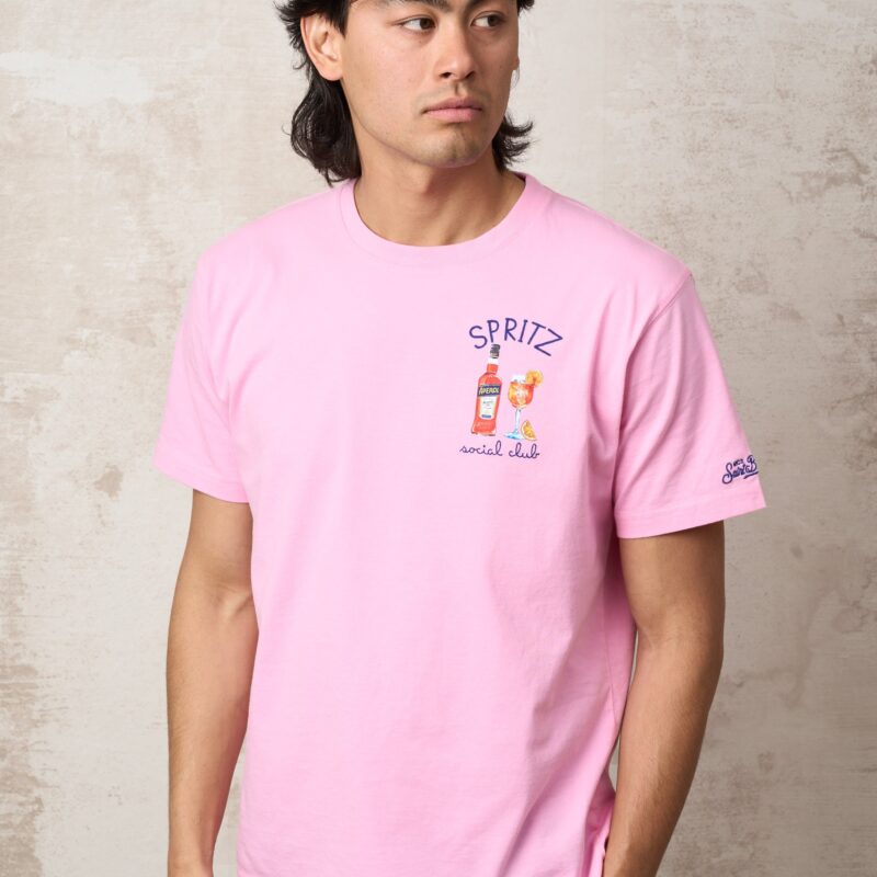 Parrion Spritz Social Club T-Shirt - Fun Pink Graphic Tee for Men & Women