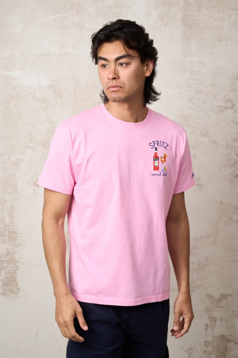 Parrion Spritz Social Club T-Shirt - Fun Pink Graphic Tee for Men & Women - Image 3