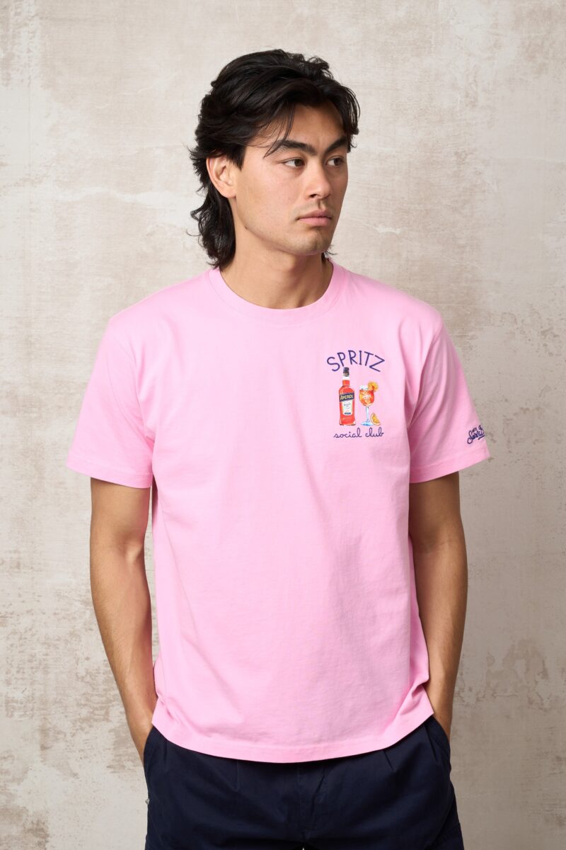 Parrion Spritz Social Club T-Shirt - Fun Pink Graphic Tee for Men & Women - Image 4
