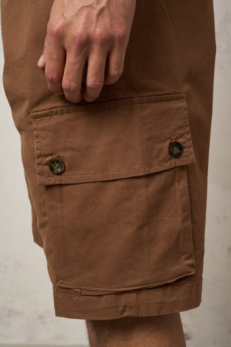 Parrion 1700 Men's Brown Cargo Bermuda Shorts - Stylish & Functional Utility Shorts - Image 6