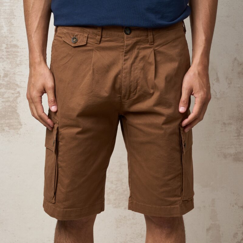 Parrion 1700 Men's Brown Cargo Bermuda Shorts - Stylish & Functional Utility Shorts - Image 9