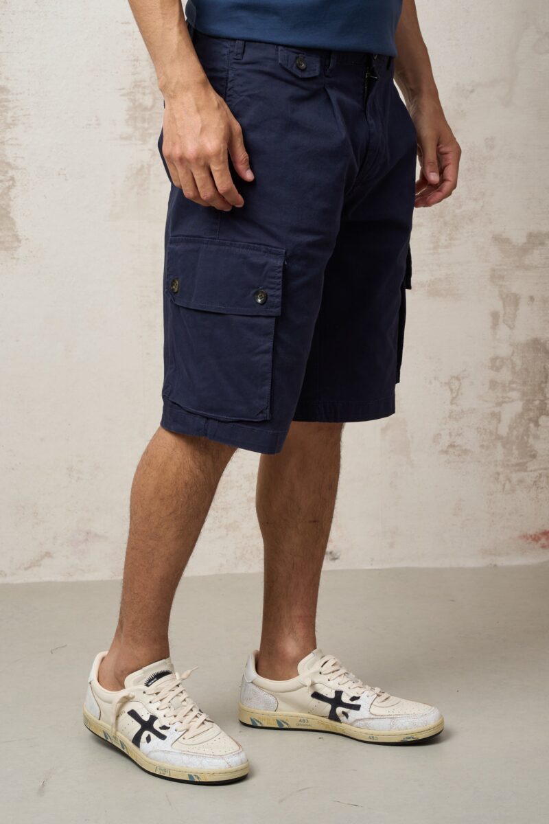 Parrion 1699 Men's Blue Cargo Bermuda Shorts - Stylish & Practical Utility Shorts - Image 5