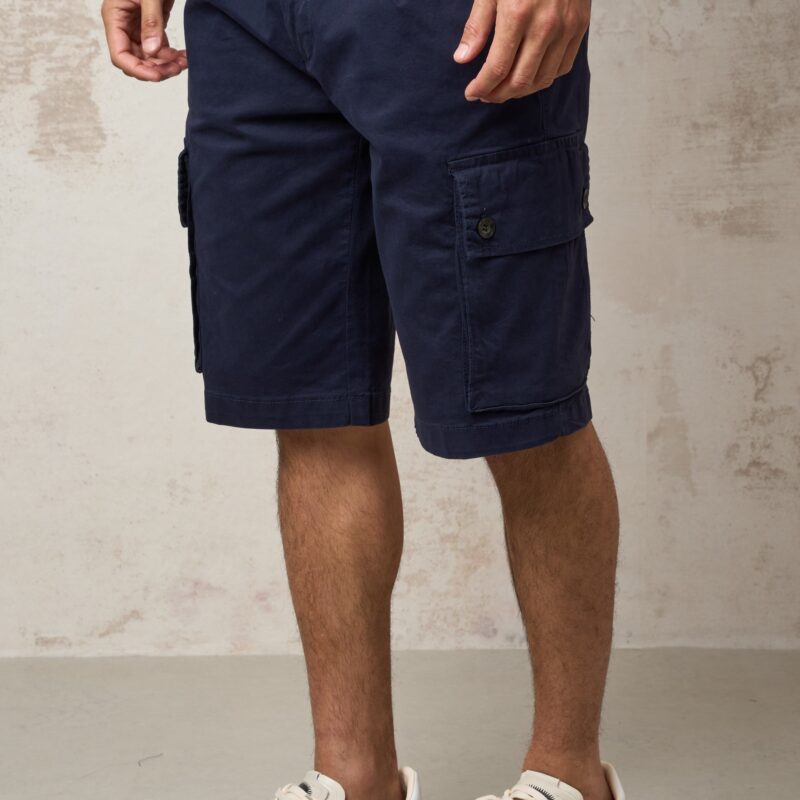 Parrion 1699 Men's Blue Cargo Bermuda Shorts - Stylish & Practical Utility Shorts