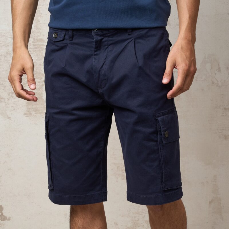 Parrion 1699 Men's Blue Cargo Bermuda Shorts - Stylish & Practical Utility Shorts - Image 9