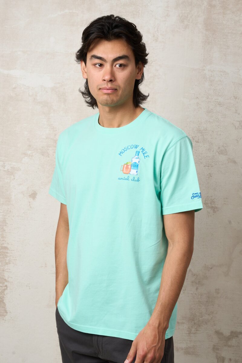 Parrion Moscow Mule T-Shirt - Stylish Aqua Green Graphic Tee for Men & Women - Image 3