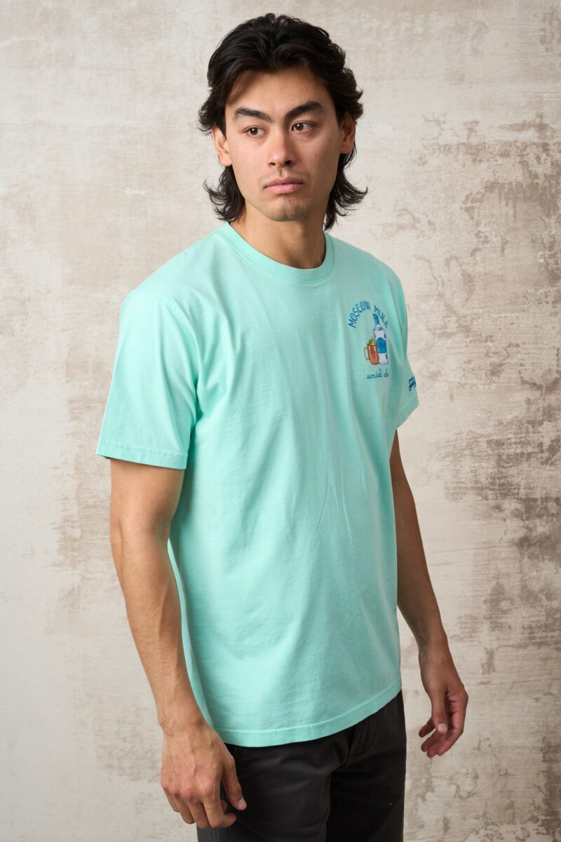 Parrion Moscow Mule T-Shirt - Stylish Aqua Green Graphic Tee for Men & Women - Image 4