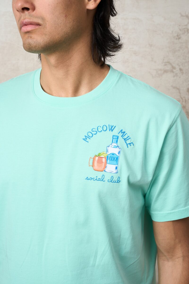 Parrion Moscow Mule T-Shirt - Stylish Aqua Green Graphic Tee for Men & Women - Image 7