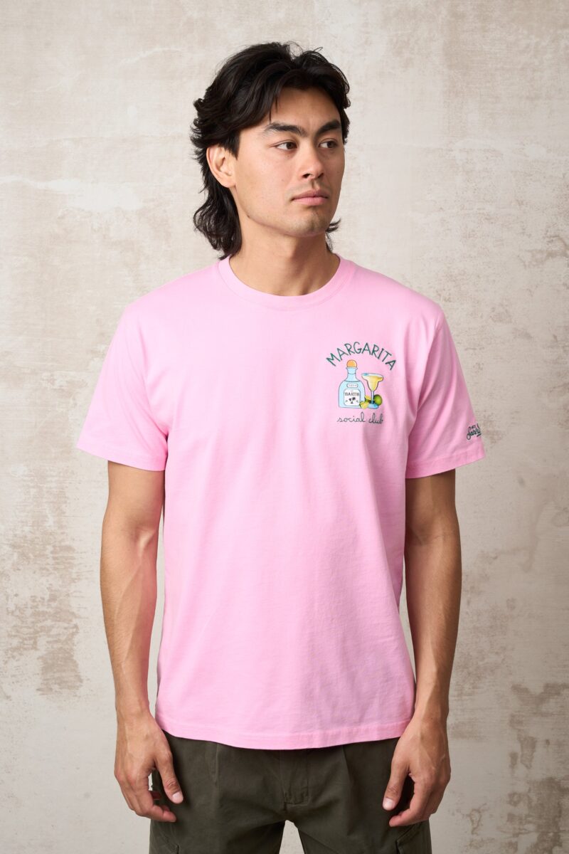 Parrion Margarita Social Club T-Shirt - Stylish Pink Graphic Tee for Men & Women