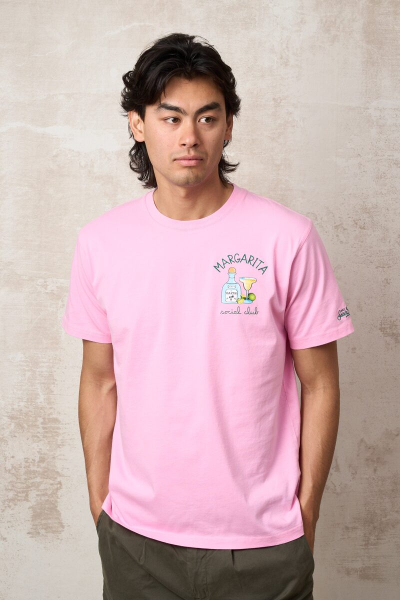 Parrion Margarita Social Club T-Shirt - Stylish Pink Graphic Tee for Men & Women - Image 3