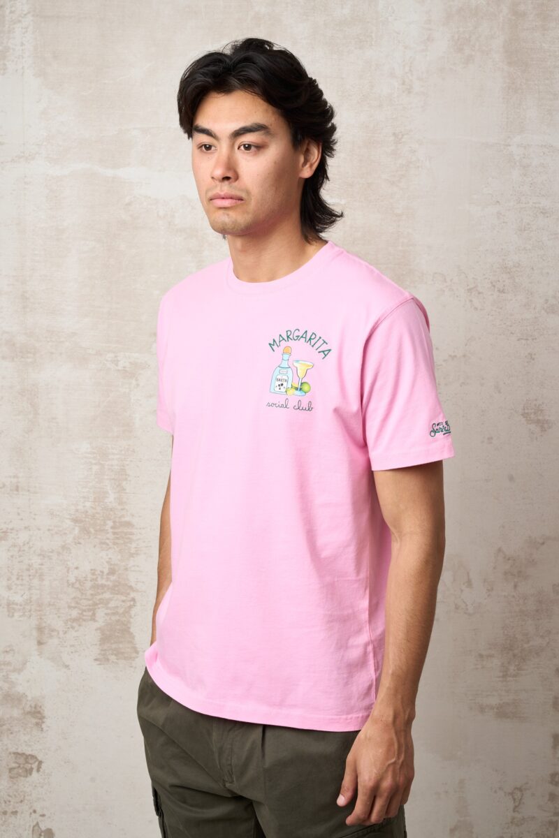 Parrion Margarita Social Club T-Shirt - Stylish Pink Graphic Tee for Men & Women - Image 2