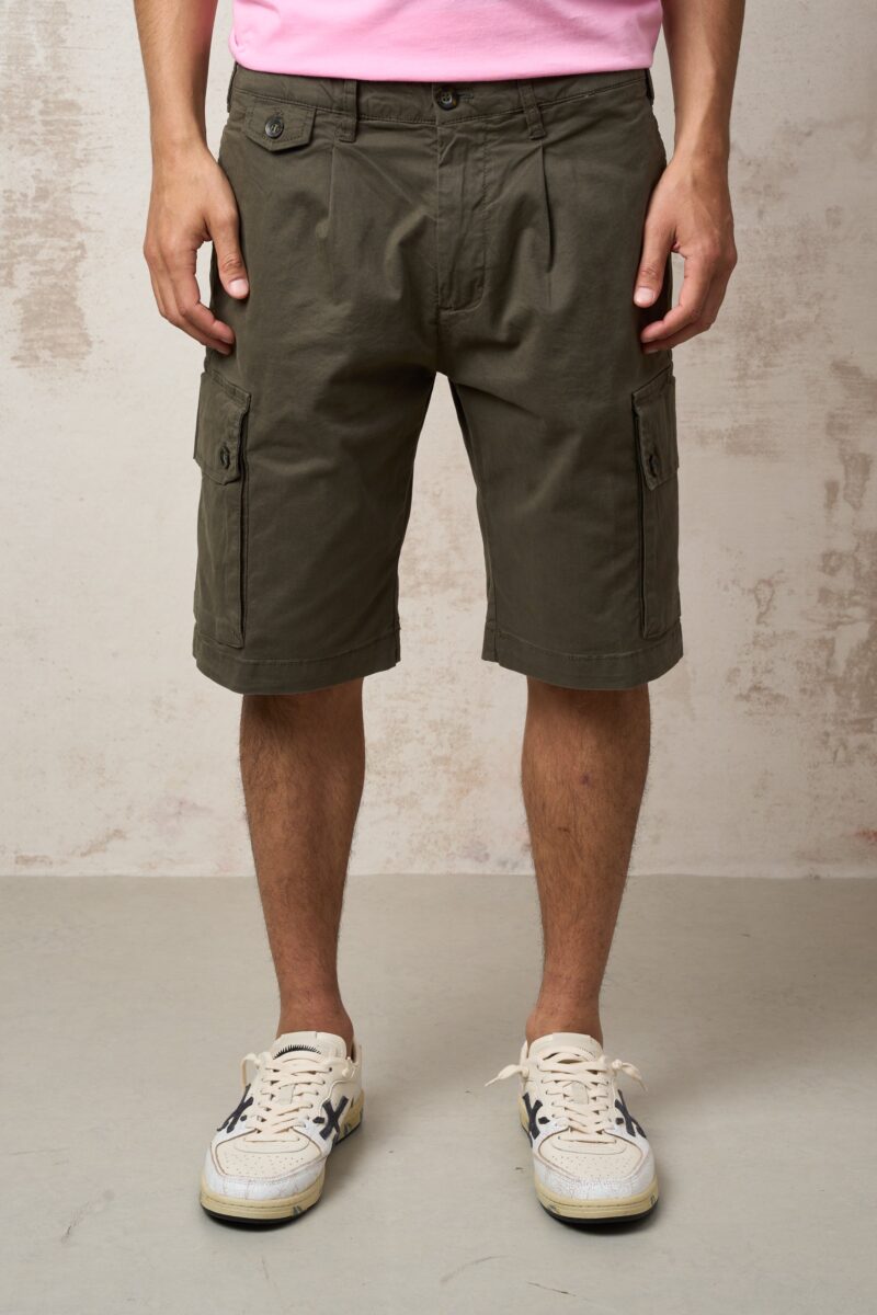 Parrion 1701 Men's Green Cargo Bermuda Shorts - Stylish & Functional Utility Shorts - Image 2