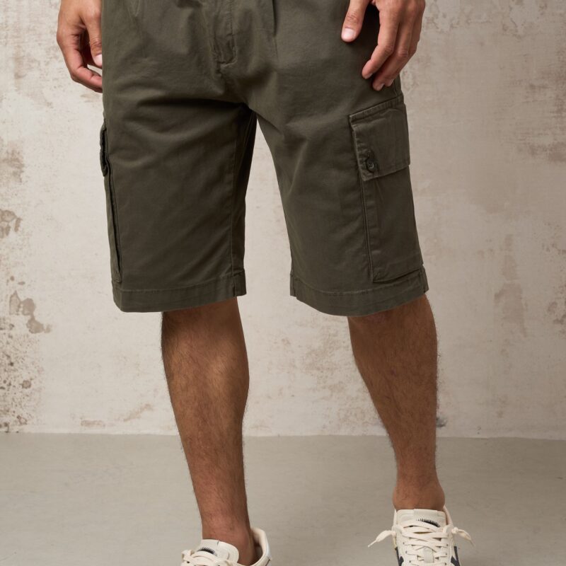 Parrion 1701 Men's Green Cargo Bermuda Shorts - Stylish & Functional Utility Shorts