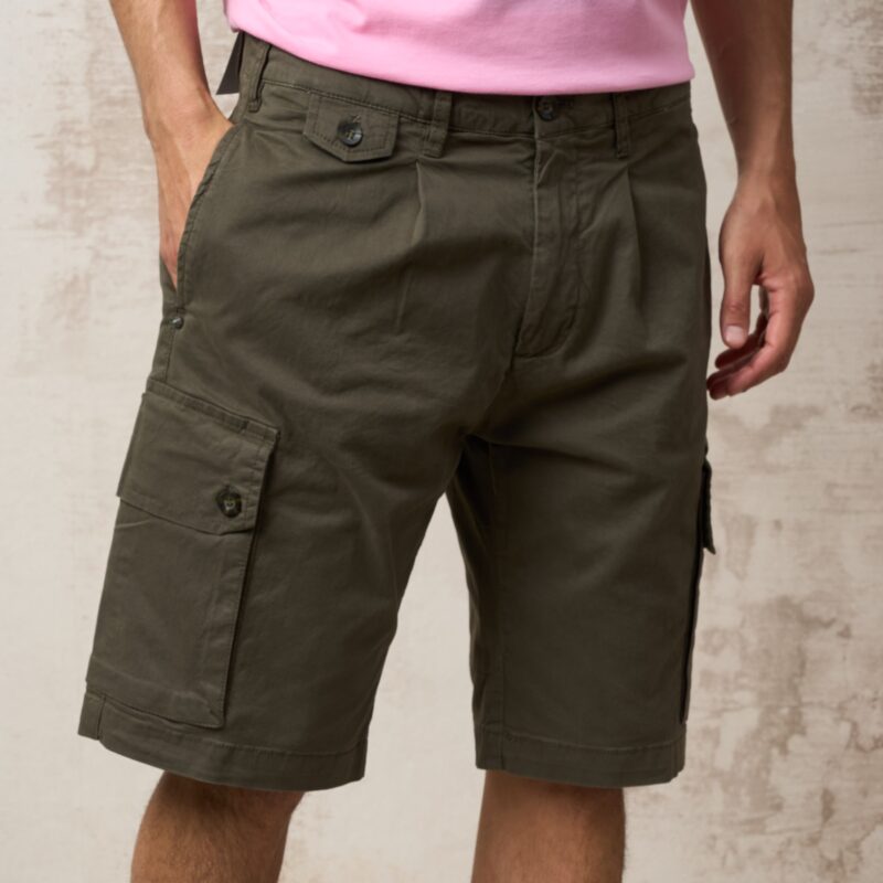 Parrion 1701 Men's Green Cargo Bermuda Shorts - Stylish & Functional Utility Shorts - Image 8
