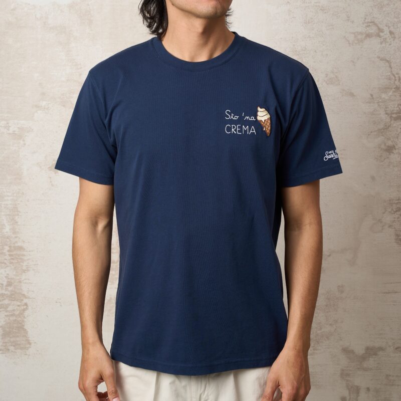 Parrion Sto Ma CREMA T-Shirt - Stylish Portofino Blue Graphic Tee for Men & Women - Image 8