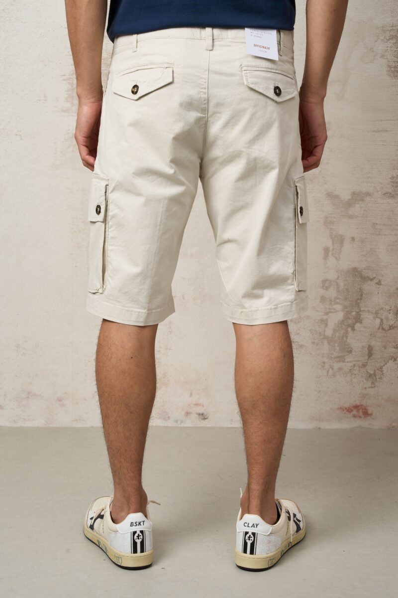 Parrion 1698 Men's Ecru Cargo Bermuda Shorts - Comfortable & Stylish Utility Shorts - Image 5